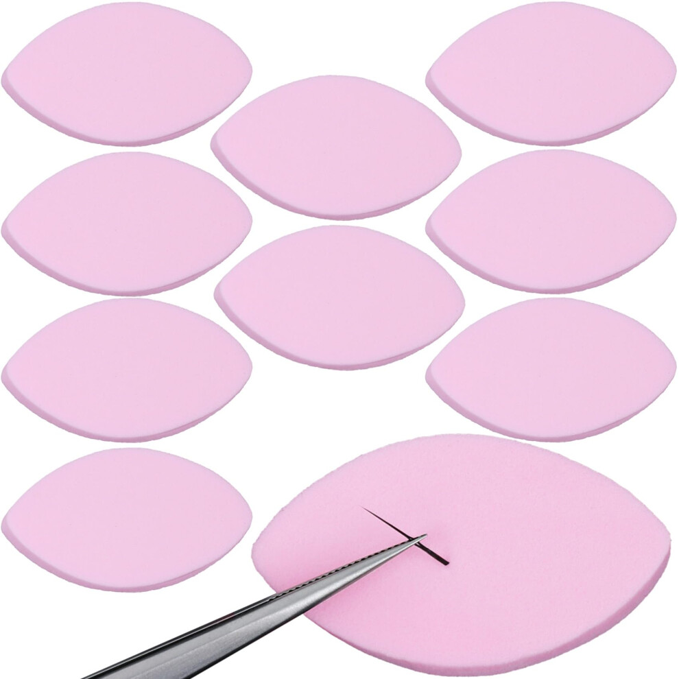Isslly 10 Pcs Lash Sponge For Practice Eye Shaped Lash Extension Practice Sponge Eyelash Map Sponges Face Makeup Supplies For Eyelash Beginners Wo