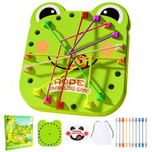 Frog Brainy Knots Game Rope Untangling Puzzle Game Educational Strategy Board Game for Kids & Adults Family Travel Party Toys Gifts for All Ages