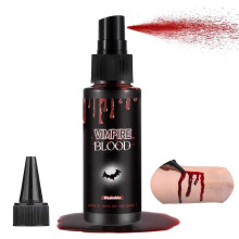 Spray de Sangre Falsa para Halloween, Maquillaje Lavable, Sangre Realista para Pintura Facial y Corporal
