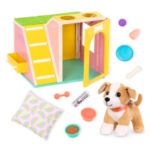 Glitter Girls - Hundehütten-Spielset - Plüsch Chihuahua - 14-Zoll Puppenzubehör für Kinder ab 3 Jahren