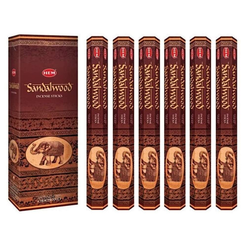 Hem Sandelholz Räucherstäbchen (Packung mit 6)