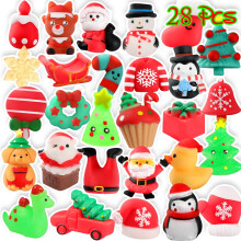Juguetes Squishy, Pack de 26 Squishies de Navidad, Regalos para Niños 4-8 8-12, Mochi Gato Kawaii