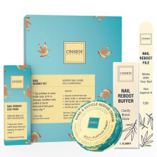 Onsen Secret Essentieel Nagel Herstelset met Hand- & Nagelcreme | Bufferblok, Professionele Vijl, Vervangpads