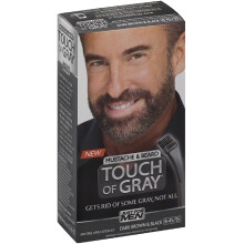 Just for Men Touch of Gray Mustache and Beard Color, Dark Brown & Black