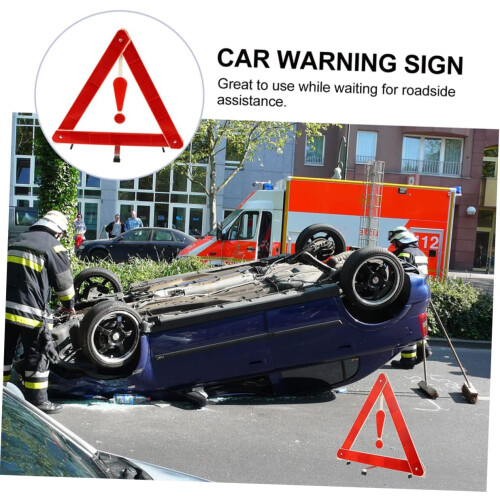 Foldable warning triangle for car Reflective emergency triangle for breakdown assistance Traffic for day 1