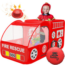 Kiddey Feuerwehr Spielzelt für Kinder - Feuerwehrzelte mit Sirenen und Feuerwehrgeräuschen