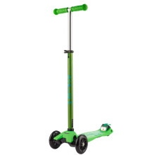 Micro Kickboard - Maxi Deluxe 3-Rad, Lean-to-Steer, Swiss-Design Kinderroller für 5-12 Jahre (Grün)