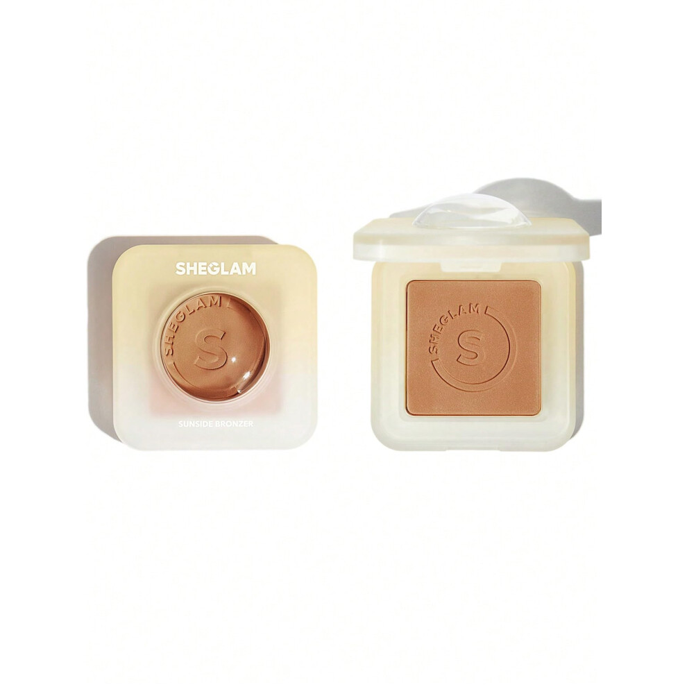 Sheglam Sunside Bronzer Powder Contour Long Wear Evenly Pigmented Neutral Warm Tone Sculpting Natural Matte Contour & Bronzer Face Makeup-Midsummer