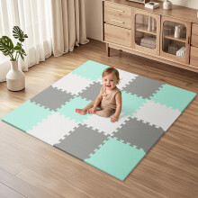 16 Stück Baby Spielmatte für den Boden, Schaumstoff-Fliesen für Kinder mit Verbindungen, Puzzle-Teppich für Spielzimmer