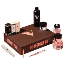 V Beauty Pure Acrylic Nail Kit (The Beginner Kit) - Includes Gel Top Coat, Nail Dehydrator, Monomer Acrylic Nail Liquid, Dip Powder, Nail Primer, Nail