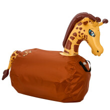 WADDLE Hip Hoppers Grote Bouncy Hopper Opblaasbare Dier Bouncer, Tot 113 Kilo, Leeftijd 5+ (Geel Giraffe)