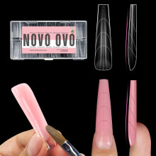 NOVO OVO Tapered Square (Natuurlijk niet Beeldhouwd) Nagel Dual Forms voor Poly Gel Verlenging, XL XXL Herbruikbaar