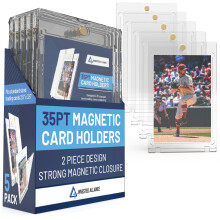 Premium 35PT - 360PT Magnetkartenetui | Magnetischer Sammelkartenhalter Pro Sport Fuίball Basketball Baseball MTG & TCG U-V Hard Protecto