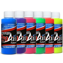 Maquillaje de pintura facial y corporal ProAiir - 6 colores UV/fluorescentes - 1 oz (30 ml) Multicolor