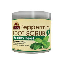 OKAY Pfefferminz Fußpeeling - Peeling für Füße, ideal für rissige Fersen, Pediküren, entfernt abgestorbene Haut, M