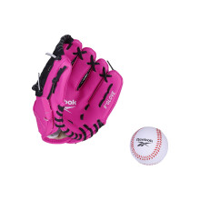 Reebok - Youth Baseball Glove Set 9-Inch Kids Sports Glove with Foam Ball Training Mitt for Beginners Practice & Backyard Play (Pink)