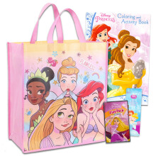 Conjunto de Actividades de Bolsa de Viaje de Princesa Disney - Set de Tote para Niños con Libro para Colorear y Más