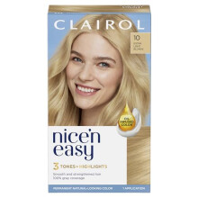 Clairol Nice'n Easy Permanent Hair Color Crème 10 Extra Light Blonde, 1 Application