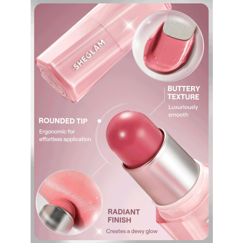 SHEGLAM Buttery Bliss Blush Stick Cream Milk Makeup Blush-Cherry Pick 1