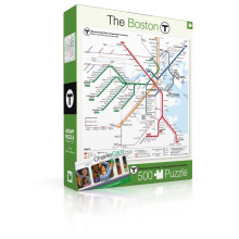 New York Puzzle Company Tmegkzlekedsi trkpek Boston T trkp 500 darabos kiraks jtk felnotteknek