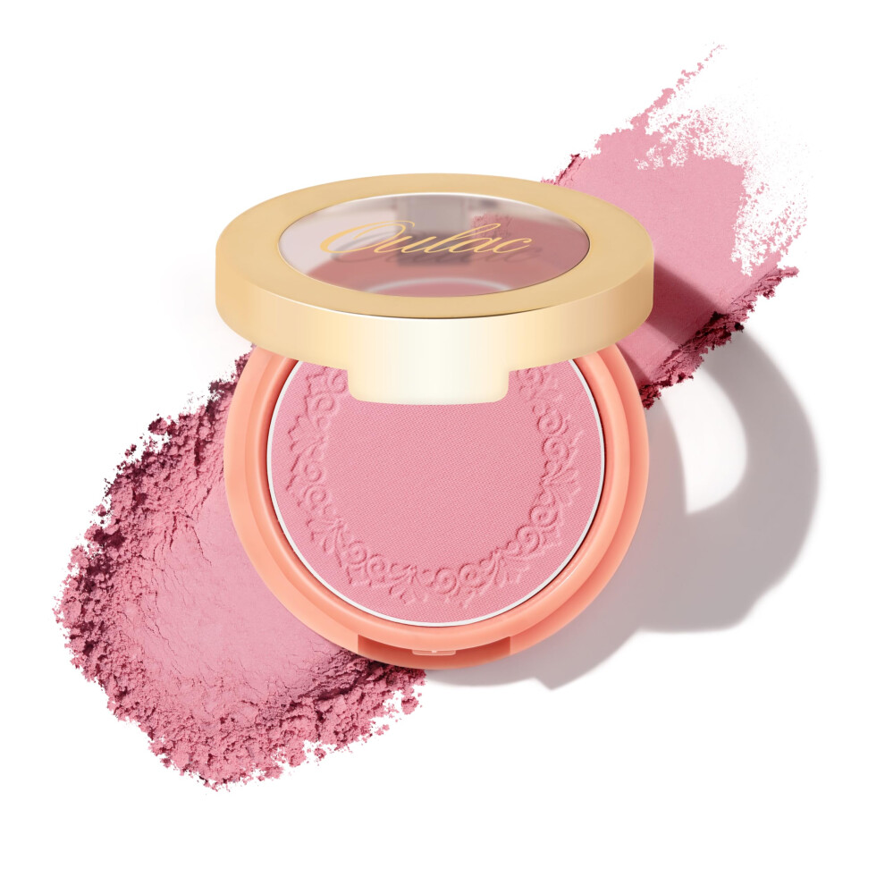 Oulac Pink Baby Blushers For Cheeks Make Up Vegan,Mineral Powder Blush,Rich Colors, Buildable Blusher, Easy To Blend,Vegan,4.8G