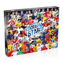 World Football Stars 1000 Piece Jigsaw Puzzle Game, Piece together football players including Harry Kane, Pele, Maradona, Lucy Bronze and Carli Lloyd,