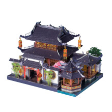 Puzzle 3D Métal MU Jardins de Suzhou Architecture Paysagère Chinoise, Kit Miniature Modèle DIY