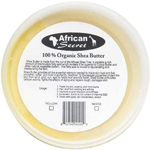 African Secret 100 % Sheabutter, glatt, gelb  8 Unzen