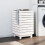 VidaXL (white, 44 x 44 x 76 cm) vidaXL Laundry Basket Laundry Hamper with Lid Laundry Sorter Solid Wood Pine 1