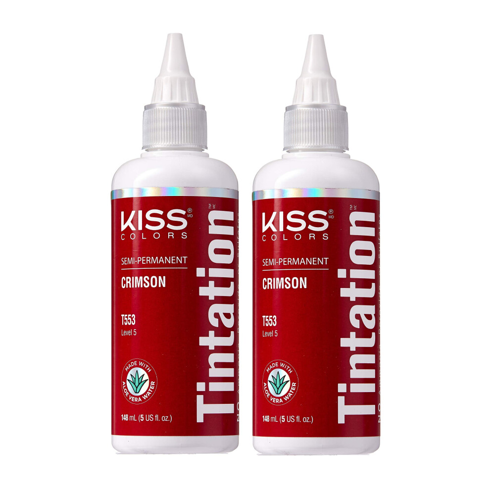 Kiss Tintation Semi-Permanent Hair Color Treatment 148 Ml (Crimson)