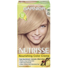 Garnier Nutrisse Nourishing Hair Color Creme, 90 Light Natural Blonde (Macadamia), 1 Kit
