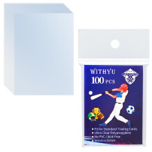 100 Stόck weiche Sammelkartenhόllen, Top-Loading-Hόllen fόr Standardkarten, 6,3 x 8,9 cm, ultraklarer Kartenschutz fόr Baseballkarten