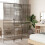 VidaXL vidaXL Room Divider 3 Panels Privacy Screen Balcony Screen Grey Poly Rattan 3
