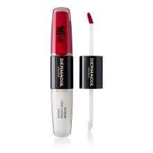 Dermacol NUEVO Color de Labios 16 Horas, Tinte Labial Glossy de Alta Pigmentación, Gloss Voluminizador en Dos Fases