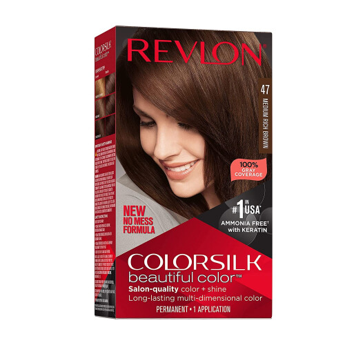 Revlon X2 Revlon 3D Colour Gel Permanent Colorsilk Medium Rich Brown 47