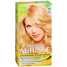 Garnier Nutrisse Nourishing Hair Color Creme, 93 Light Golden Blonde (Honey Butter), 1 Kit