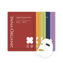 INNA Organic Sheet Mask Set, Anti-Aging & Hydrating, EWG & COSMOS Zertifiziert (5er Pack) | First Pick Entdeckungset