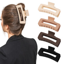 MINMUNJIU Extra Large Jumbo Klemmen voor Dik Haar - 4 Pack XL Antislip Haaraccessoires voor Vrouwen en Meisjes