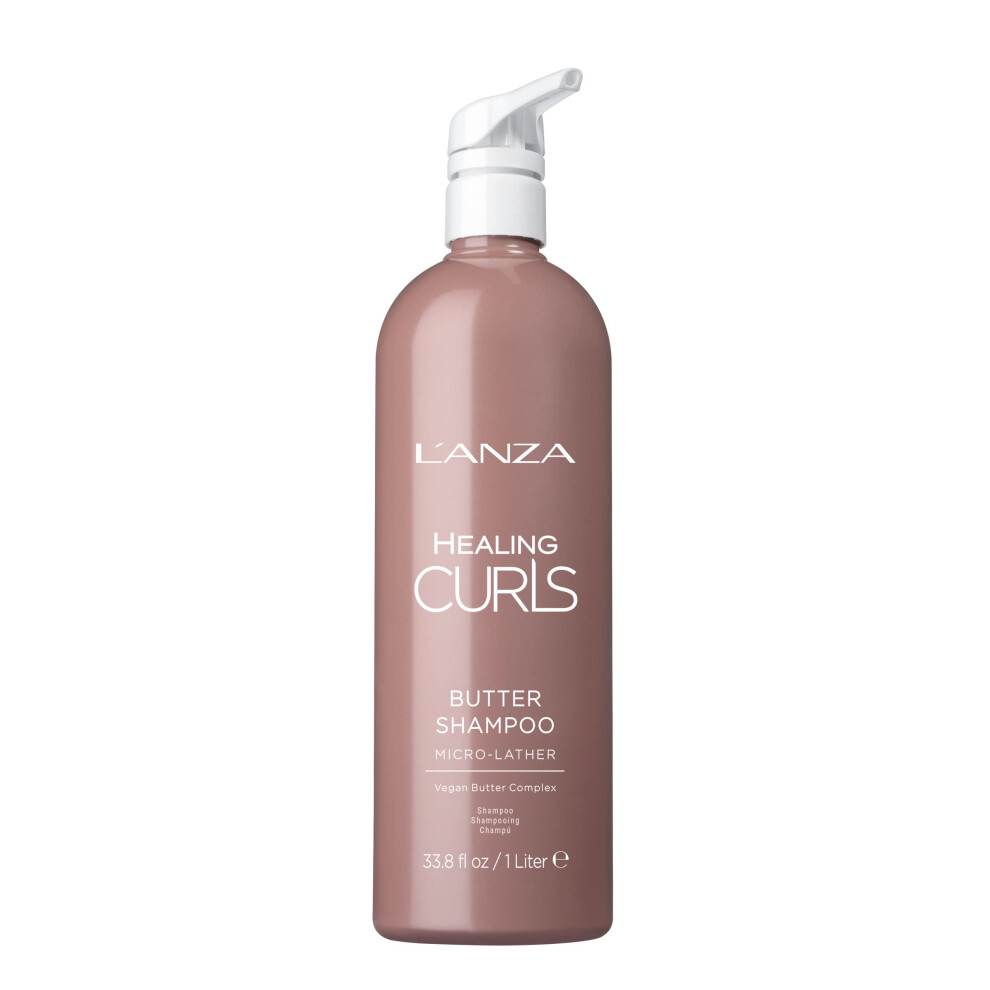 Lanza L'anza Healing Curls Butter Shampoo - Curly Hair Shampoo For A Creamy Color-Safe Cleanse And Refreshed Curls - Paraben And Sulphate Free Shampoo