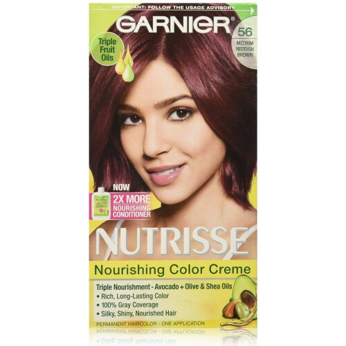 Garnier Garnier Nutrisse Farbcreme, 56 Mittel Rötlich Braun 1 Stk (3er Pack)