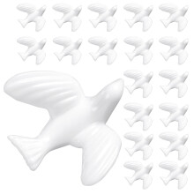 ZZYFGH 24 piθces Mini Colombe Blanche pour l'artisanat 1,5 Pouce en Vrac Figurines d'oiseaux Miniatures dιcoration de gβteau de fκte de Mariage