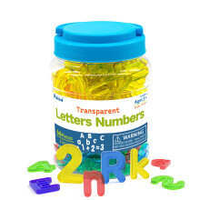 EXBEPE Lichttafelspeelgoed 66 stuks Doorschijnend hoofdletters en kleine letters en cijfers Lichttafelmanipulatie en accessoires voor kinderen