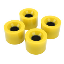 Nagy tapadású longboard kerekek, PU anyag, erős képesség az akadályok gyorsabb leküzdésére és stabilabb tapadás, jó visszapattanás,