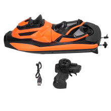 Bateau télécommandé étanche pour enfants et adultes, bateau rapide RC robuste et durable avec lumières LED pour les aventures nocturnes, portée