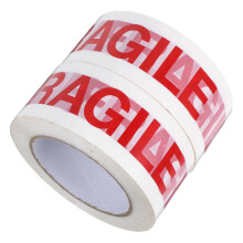 2 Rolls Fragile Tape for Shipping Red Fragile Warning Package Names Moving Box Sticker Ideal for Packing Boxes and Packaging
