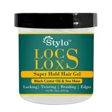 J.Amila Stylo Locs Gel capillaire super tenue avec huile de ricin noire et mousse de mer (16 oz)