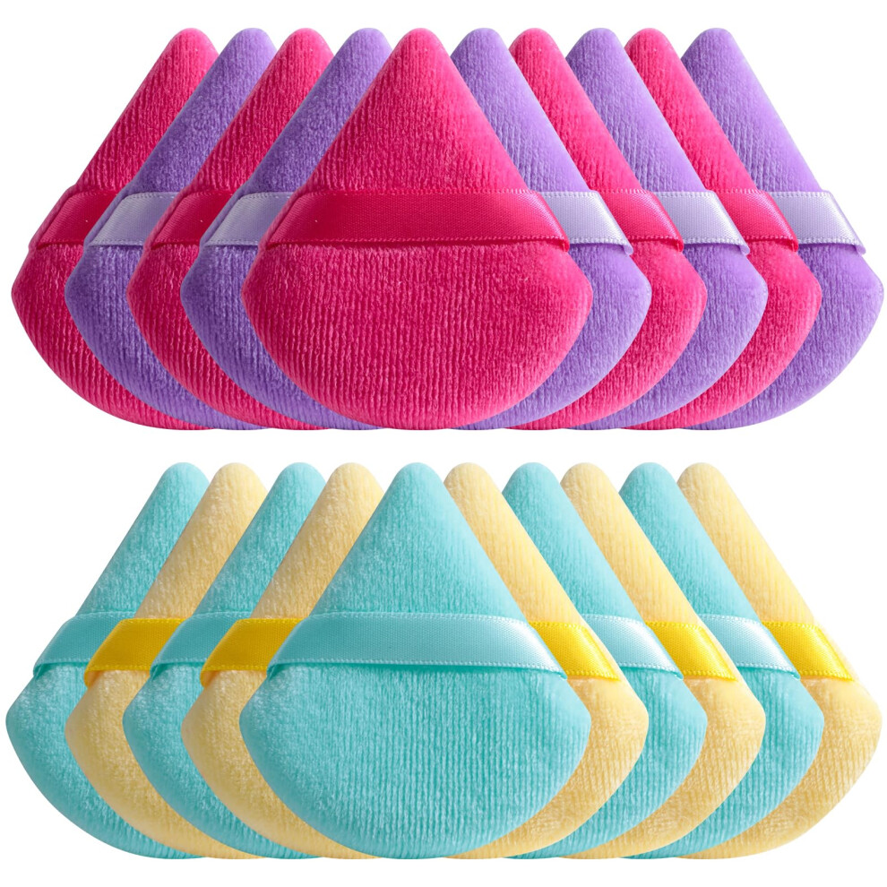 Bs-Mall Makeup Sponge Set 20 Pcs - Premium Portable Super Soft Triangle Puff For Flawless Makeup Application Beauty Cosmetic Applicators For Daily Use
