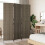 VidaXL vidaXL Room Divider 3 Panels Privacy Screen Balcony Screen Grey Poly Rattan 3