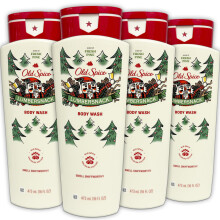 Old Spice Body Wash for Men, 4 Pack, Limited Edition Lumbersnack Pine Tree Scent, Hydrating Formula for Smooth Skin, 24/7 Long Lasting Freshness, 16 o