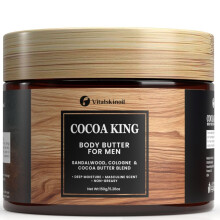 Body Butter voor mannen - Cocoa King Body Butter - Cacaoboter en Keulen geur - 5.26 oz Body Cream Blend